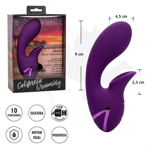 Estimulador con succionador de clitoris y vibrador